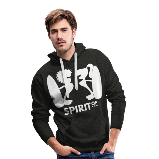 Sudadera Antracita con capucha (Hombre) - Spiritof Surf White Shapes - charcoal grey