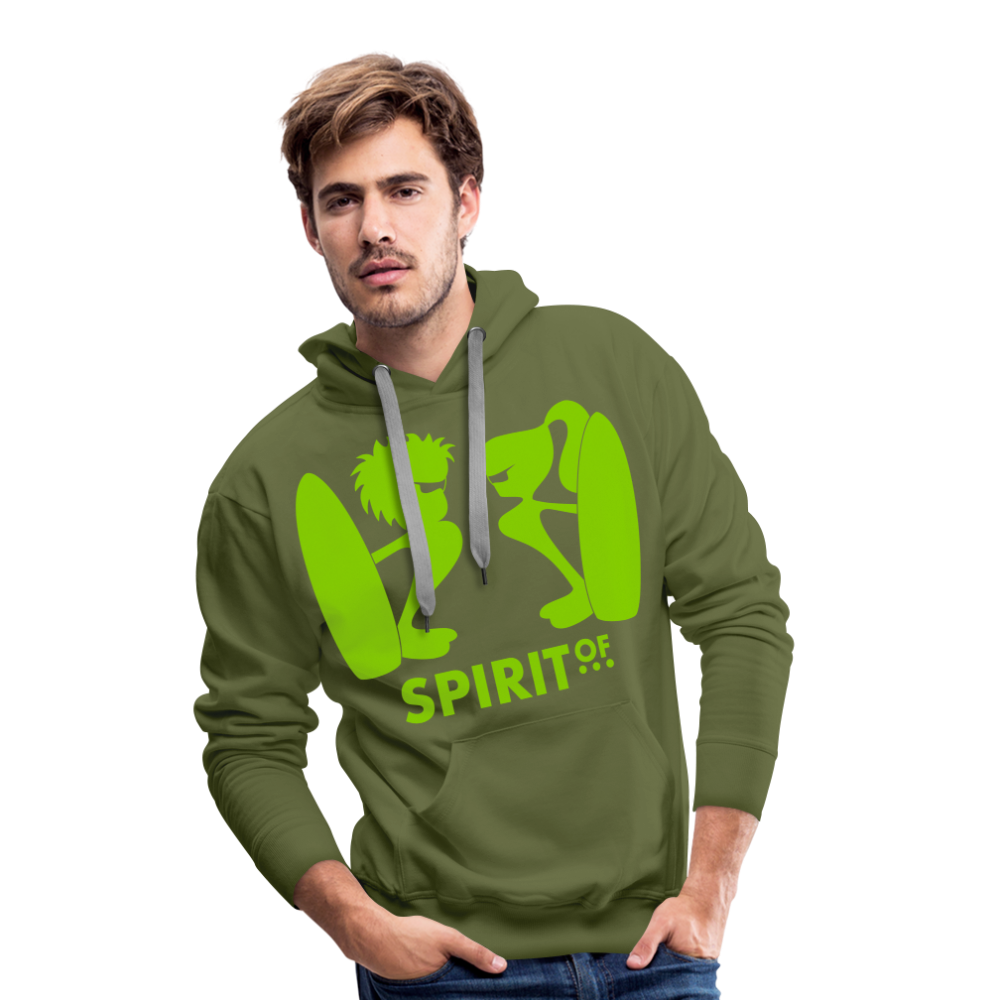 Sudadera Verde con capucha (Hombre) - Spiritof Surf AppleGreen Shapes - olive green