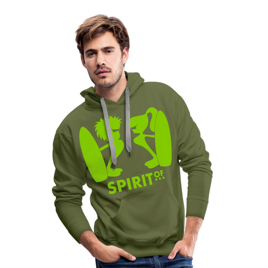 Sudadera Verde con capucha (Hombre) - Spiritof Surf AppleGreen Shapes - olive green