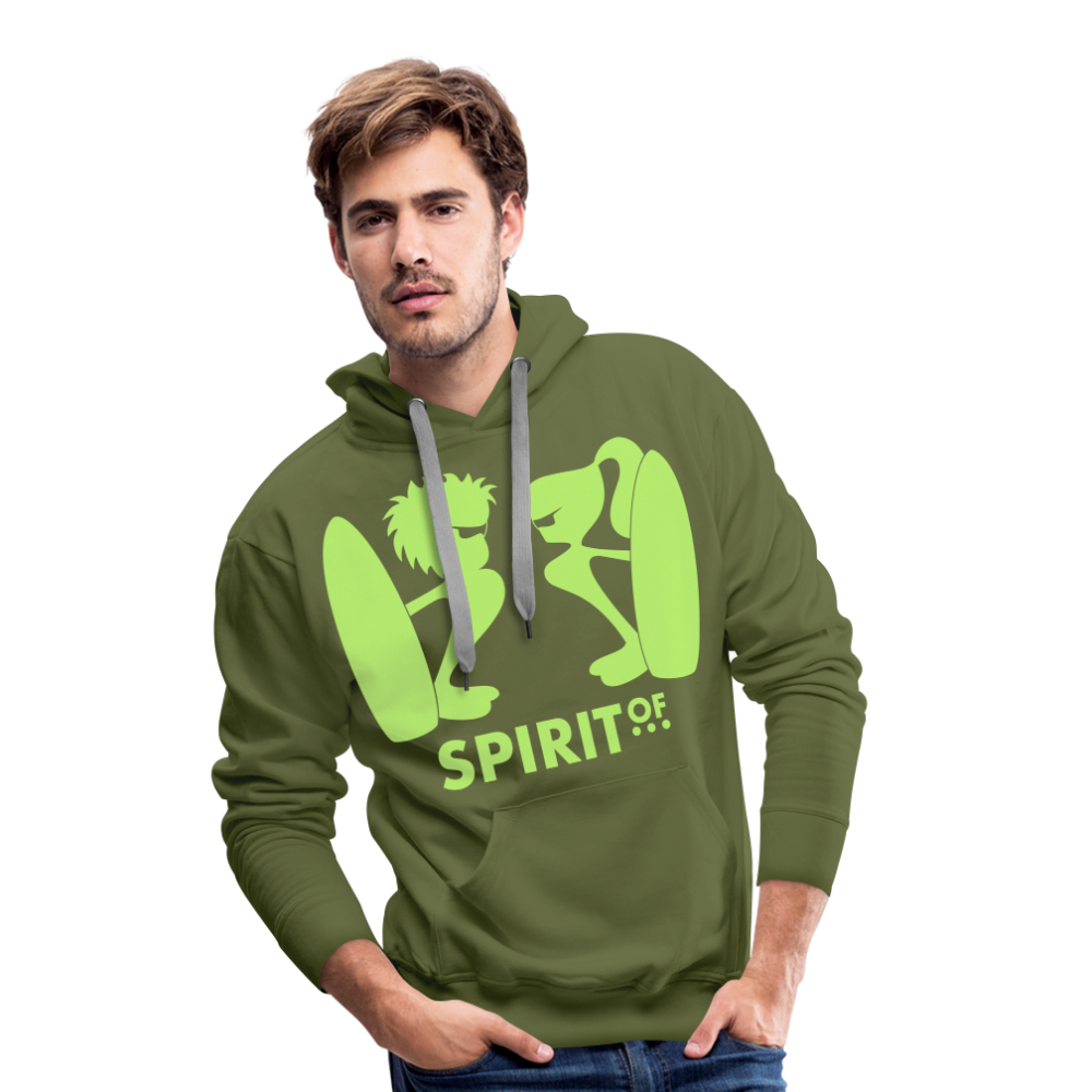 Sudadera Verde con capucha (Hombre) - Spiritof Surf BrightGreen Shapes - olive green