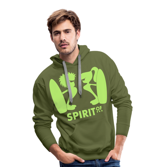 Sudadera Verde con capucha (Hombre) - Spiritof Surf BrightGreen Shapes - olive green