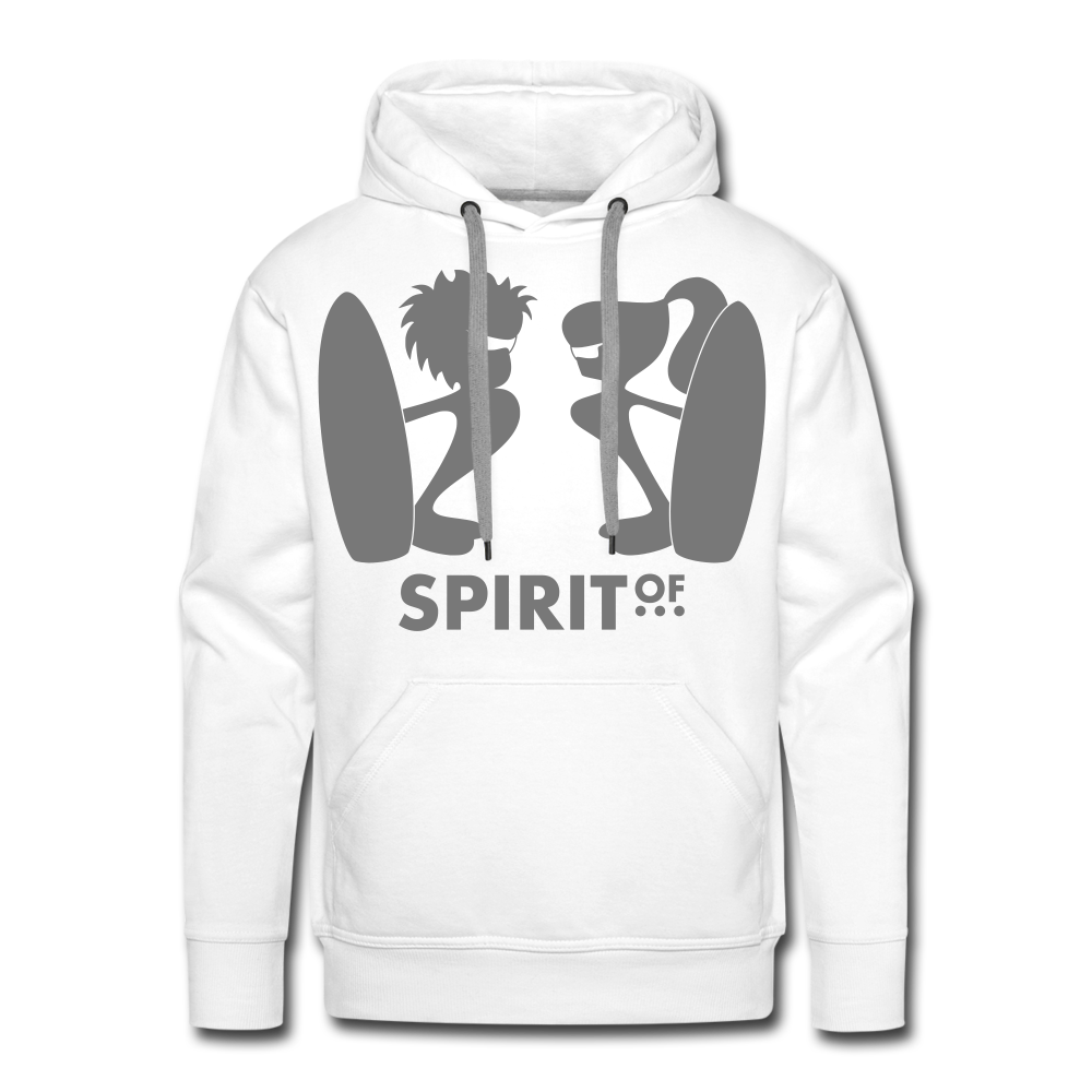 Sudadera Blanca con capucha (Hombre) - Spiritof Surf Grey Shapes - white