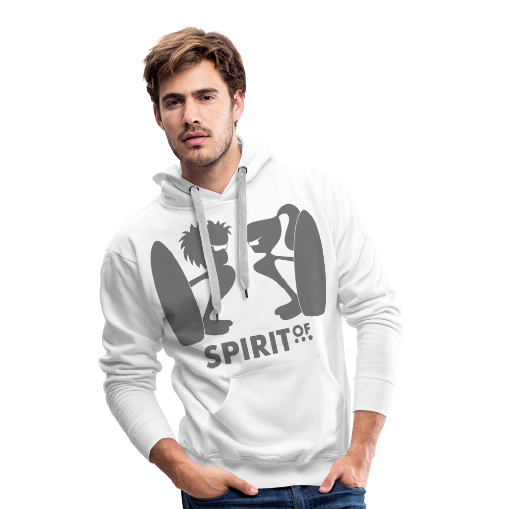 Sudadera Blanca con capucha (Hombre) - Spiritof Surf Grey Shapes - white