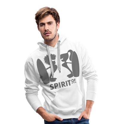 Sudadera Blanca con capucha (Hombre) - Spiritof Surf Grey Shapes - white