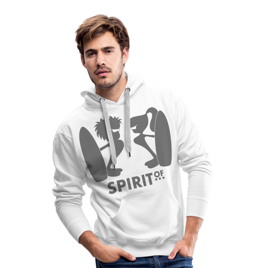 Sudadera Blanca con capucha (Hombre) - Spiritof Surf Grey Shapes - white