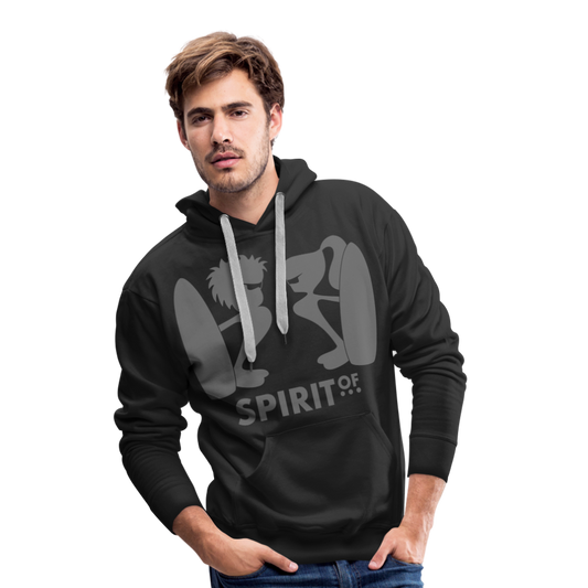 Sudadera Negra con capucha (Hombre) - Spiritof Surf Grey Shapes - black