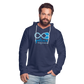 Sudadera Ligera Azul Marino Jaspeado con capucha (Unisex) - Consciencia Galicia LightBlue&SkyBlue - heather navy