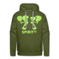 Sudadera Verde con capucha (Hombre) - Spiritof Pádel BrightGreen Shapes - olive green