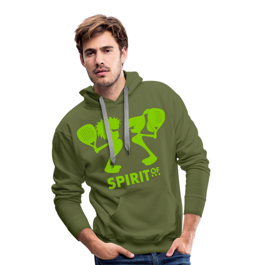 Sudadera Verde con capucha (Hombre) - Spiritof Pádel AppleGreen Shapes - olive green