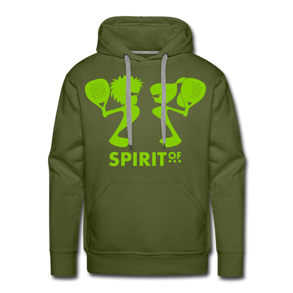 Sudadera Verde con capucha (Hombre) - Spiritof Pádel AppleGreen Shapes - olive green