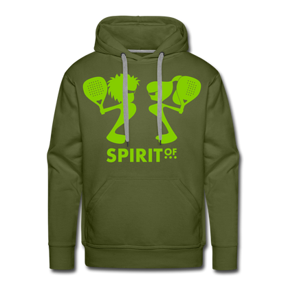 Sudadera Verde con capucha (Hombre) - Spiritof Pádel AppleGreen Shapes - olive green