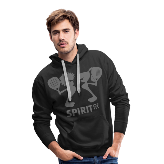 Sudadera Negra con capucha (Hombre) - Spiritof Pádel Grey Shapes - black