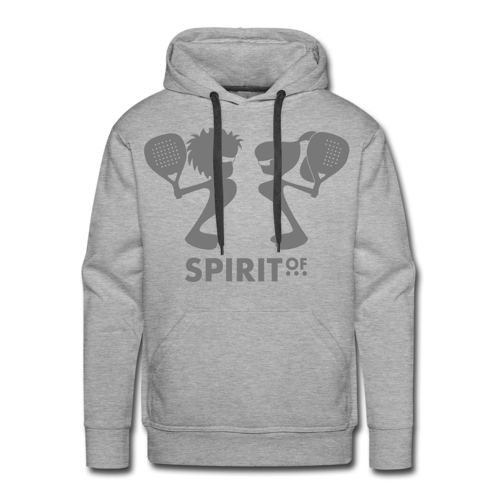 Sudadera Gris con capucha (Hombre) - Spiritof Pádel Grey Shapes - heather grey