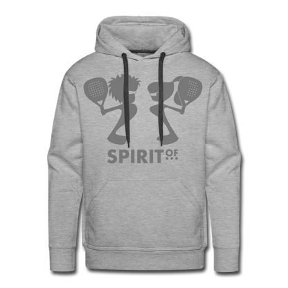 Sudadera Gris con capucha (Hombre) - Spiritof Pádel Grey Shapes - heather grey