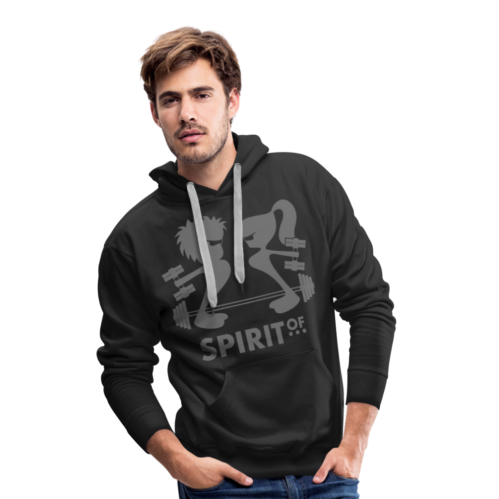 Sudadera Negra con capucha (Hombre) - Spiritof Gym Grey Shapes - black
