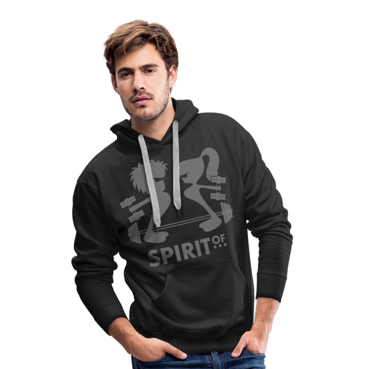 Sudadera Negra con capucha (Hombre) - Spiritof Gym Grey Shapes - black