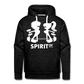 Sudadera Antracita con capucha (Hombre) - Spiritof Gym White Shapes - charcoal grey