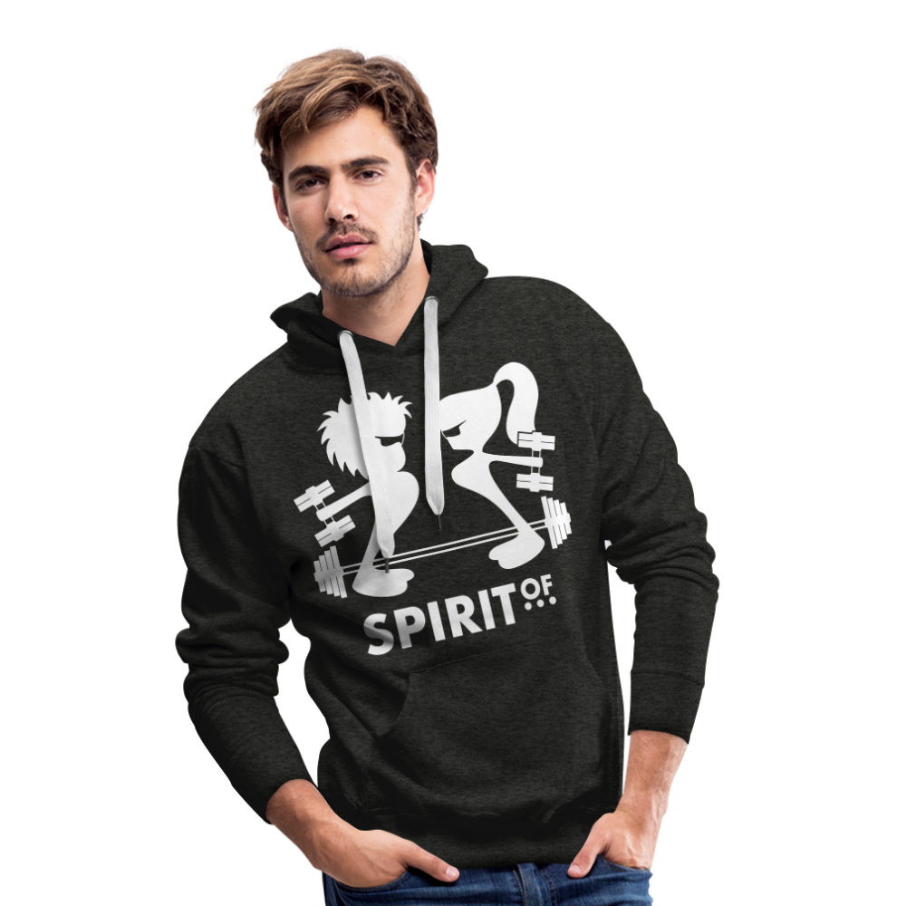 Sudadera Antracita con capucha (Hombre) - Spiritof Gym White Shapes - charcoal grey