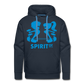 Sudadera Azul Marino con capucha (Hombre) - Spiritof Gym LightBlue Shapes - navy