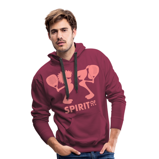 Sudadera Burdeos con capucha (Hombre) - Spiritof Pádel Pink Shapes - bordeaux