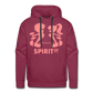 Sudadera Burdeos con capucha (Hombre) - Spiritof Gym Pink Shapes - bordeaux