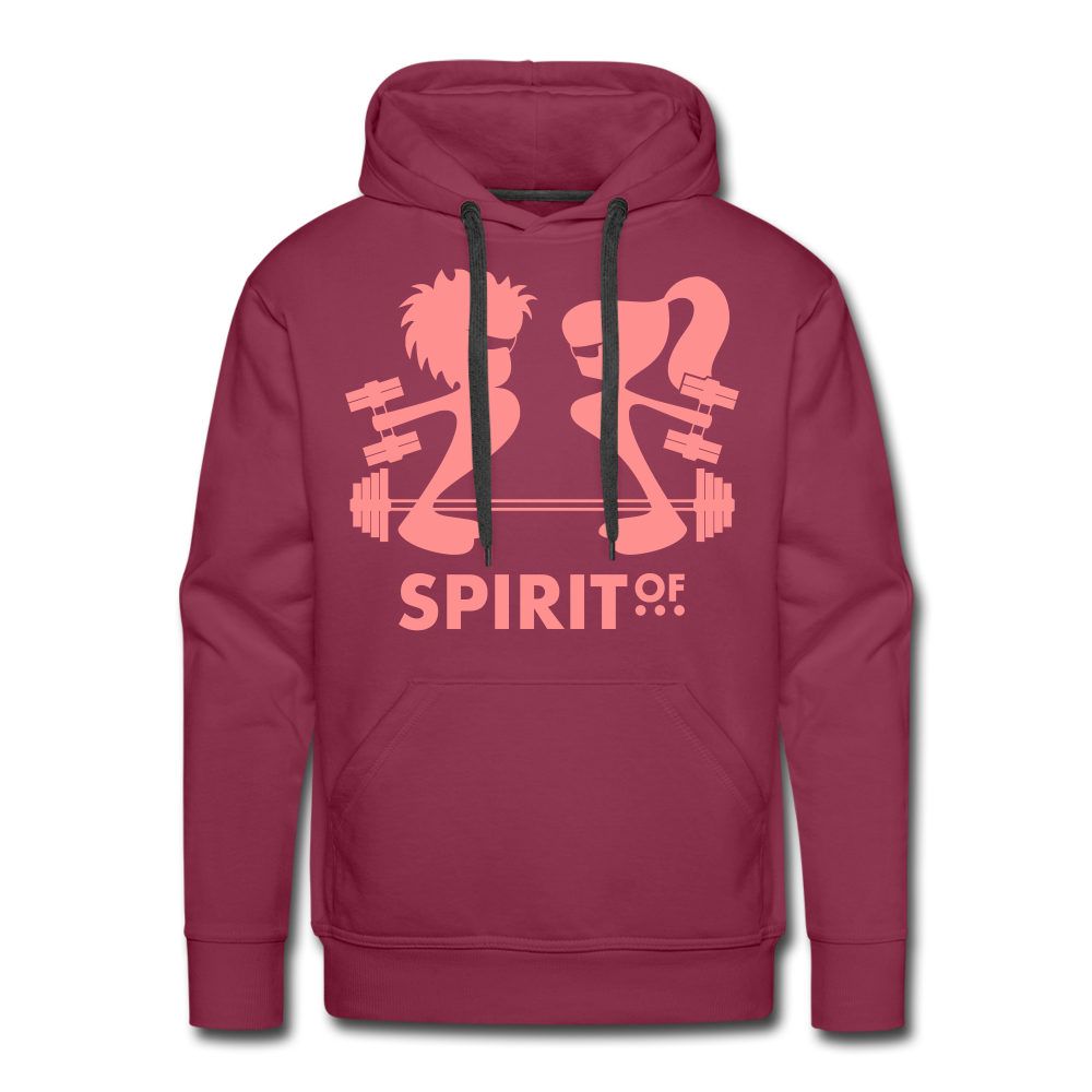 Sudadera Burdeos con capucha (Hombre) - Spiritof Gym Pink Shapes - bordeaux