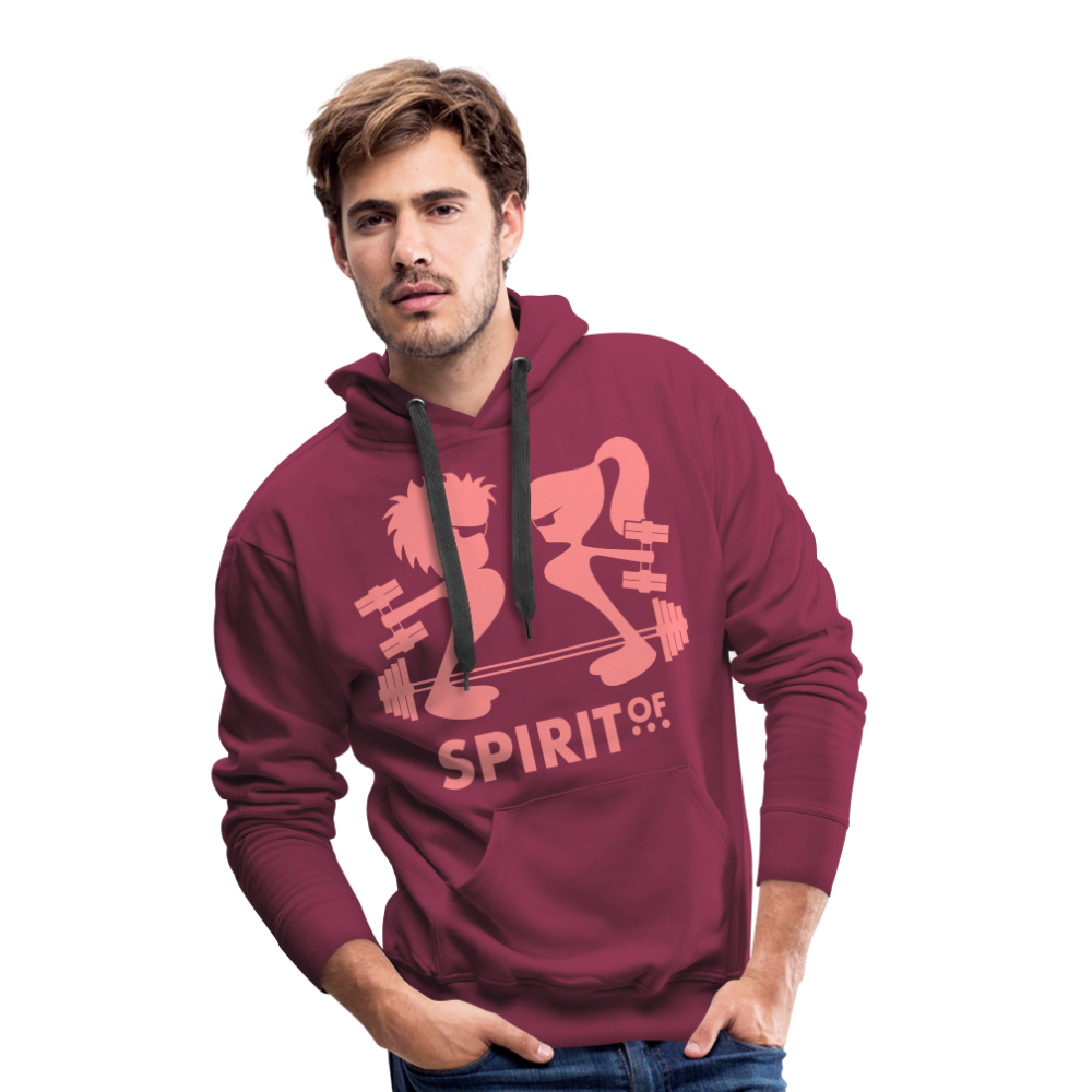 Sudadera Burdeos con capucha (Hombre) - Spiritof Gym Pink Shapes - bordeaux
