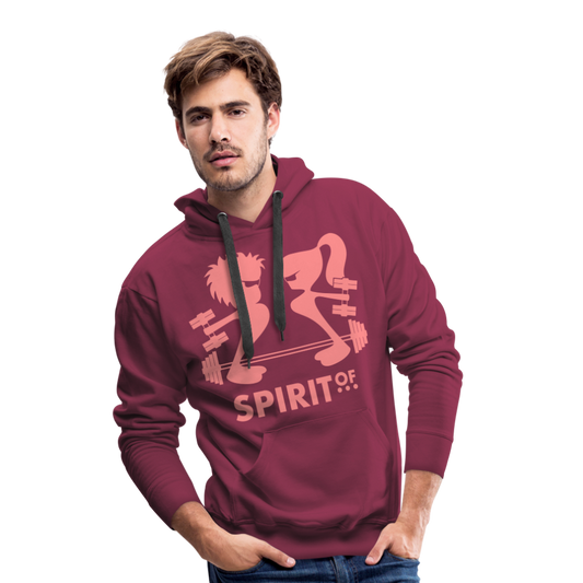 Sudadera Burdeos con capucha (Hombre) - Spiritof Gym Pink Shapes - bordeaux
