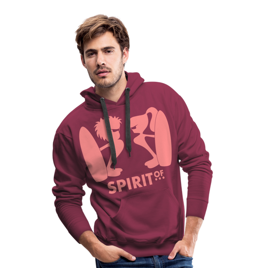 Sudadera Burdeos con capucha (Hombre) - Spiritof Surf Pink Shapes - bordeaux
