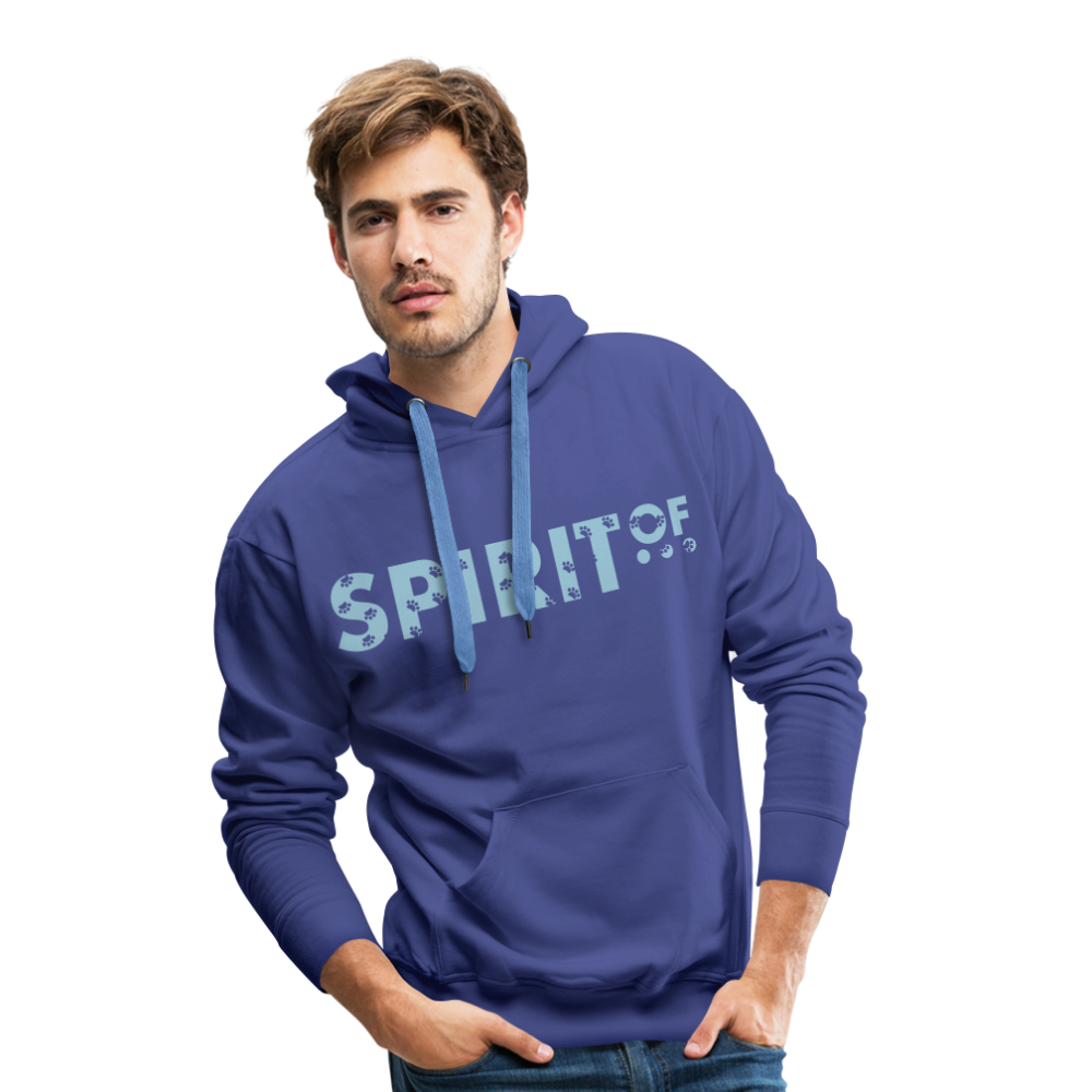 Sudadera Azul Intenso con capucha (Hombre) - Spiritof Animal SkyBlue (FootPrints) - royal blue
