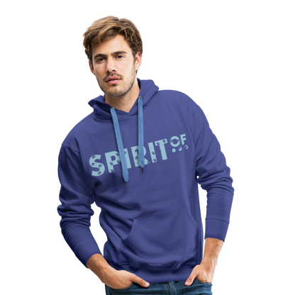 Sudadera Azul Intenso con capucha (Hombre) - Spiritof Animal SkyBlue (FootPrints) - royal blue