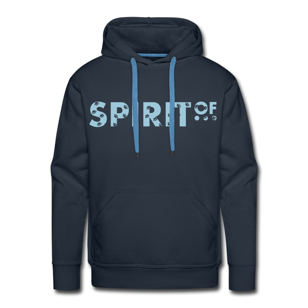 Sudadera Azul Marino con capucha (Hombre) - Spiritof Animal SkyBlue (FootPrints) - navy