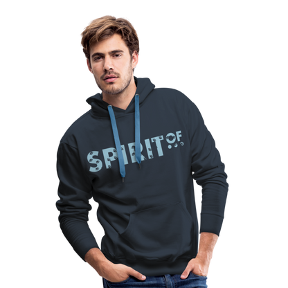 Sudadera Azul Marino con capucha (Hombre) - Spiritof Animal SkyBlue (FootPrints) - navy