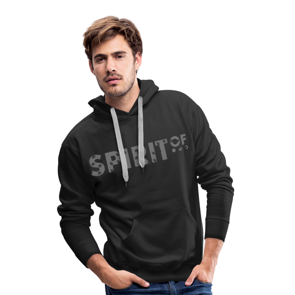 Sudadera Negra con capucha (Hombre) - Spiritof Animal Grey (FootPrints) - black