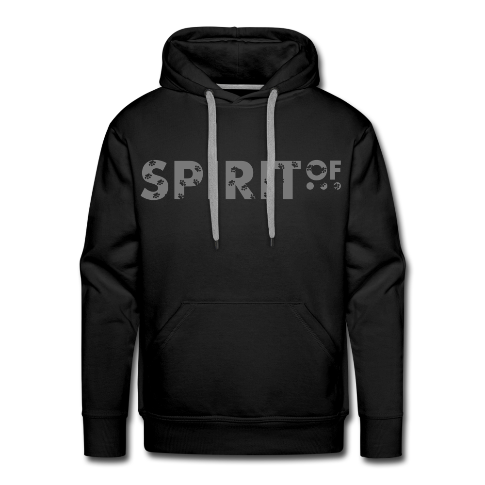 Sudadera Negra con capucha (Hombre) - Spiritof Animal Grey (FootPrints) - black