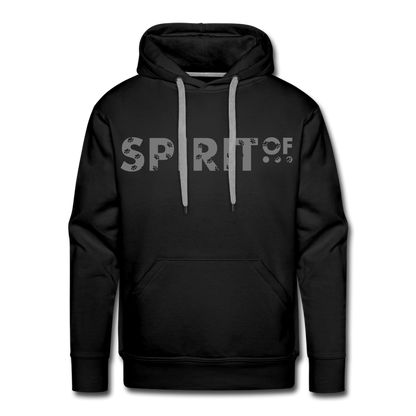 Sudadera Negra con capucha (Hombre) - Spiritof Animal Grey (FootPrints) - black