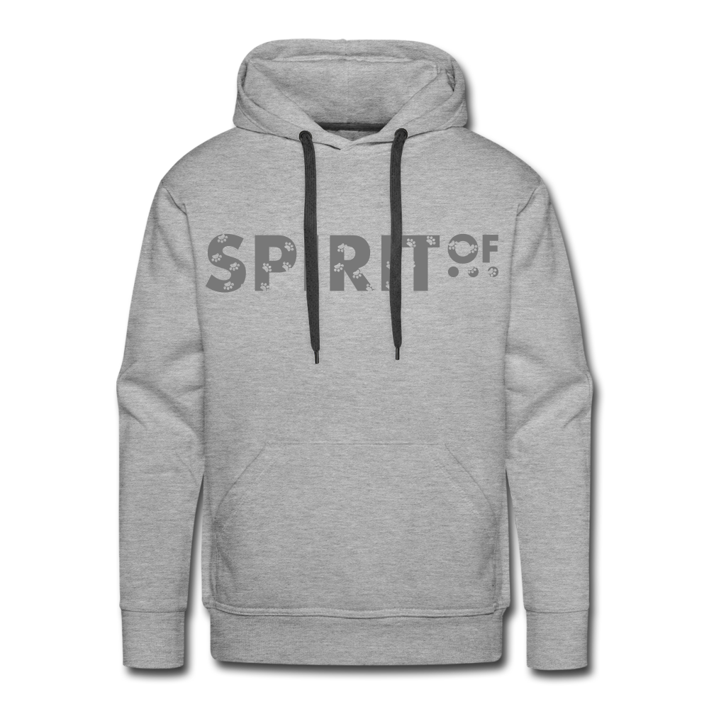 Sudadera Gris con capucha (Hombre) - Spiritof Animal Grey (FootPrints) - heather grey