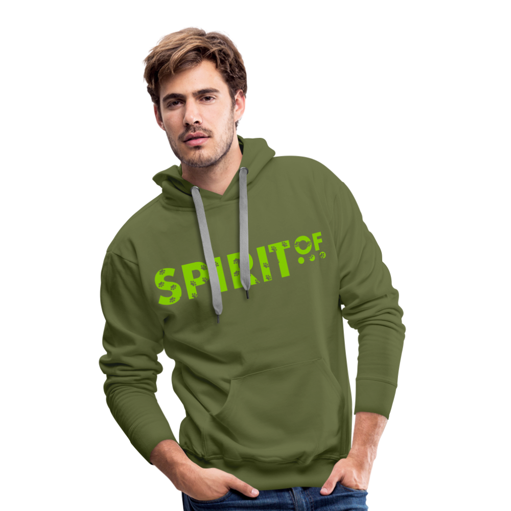 Sudadera Verde con capucha (Hombre) - Spiritof Animal AppleGreen (FootPrints) - olive green