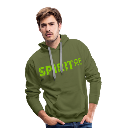 Sudadera Verde con capucha (Hombre) - Spiritof Animal AppleGreen (FootPrints) - olive green