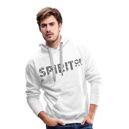 Sudadera Blanca con capucha (Hombre) - Spiritof Animal Grey (FootPrints) - white