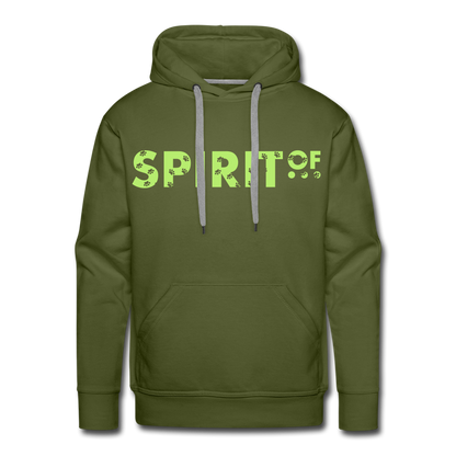 Sudadera Verde con capucha (Hombre) - Spiritof Animal BrightGreen (FootPrints) - olive green