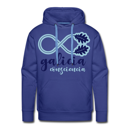 Sudadera Azul Intenso con capucha (Hombre) - Consciencia Galicia Navy&SkyBlue - royal blue