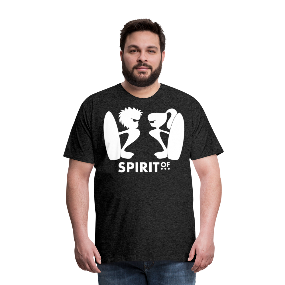 Camiseta Premium 150 Antracita (Hombre) - Spiritof Surf White Shapes - charcoal grey