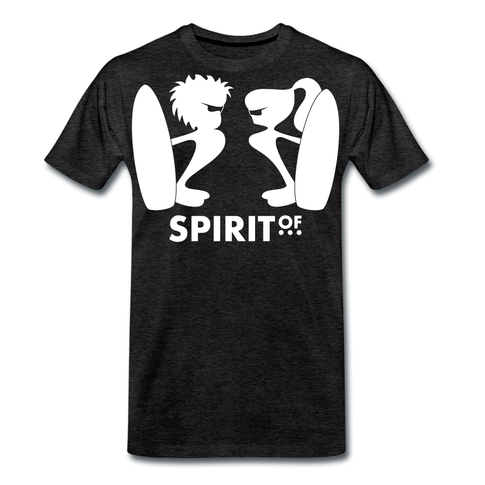 Camiseta Premium 150 Antracita (Hombre) - Spiritof Surf White Shapes - charcoal grey