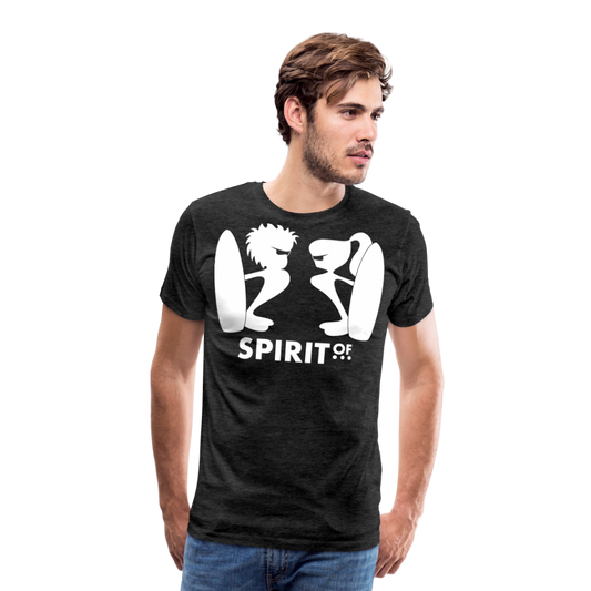 Camiseta Premium 150 Antracita (Hombre) - Spiritof Surf White Shapes - charcoal grey