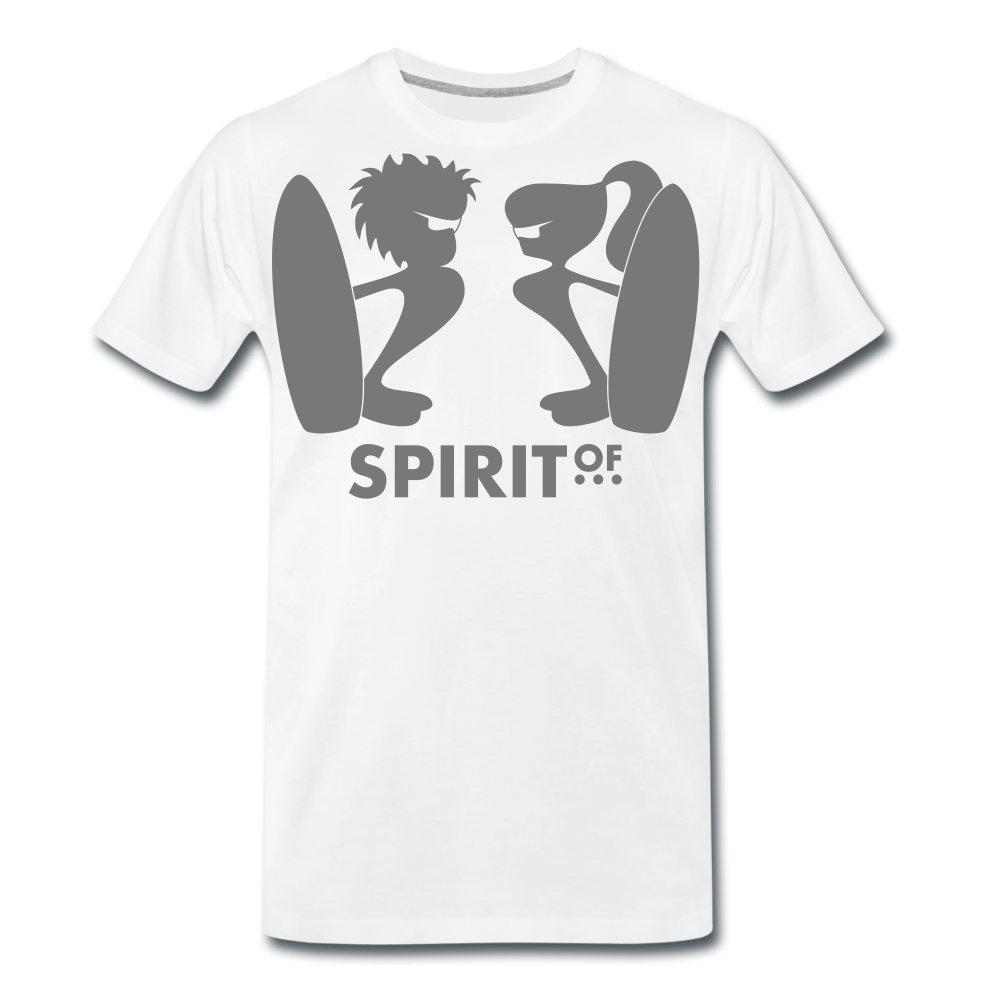 Camiseta Premium 150 Blanca (Hombre) - Spiritof Surf Shapes - white