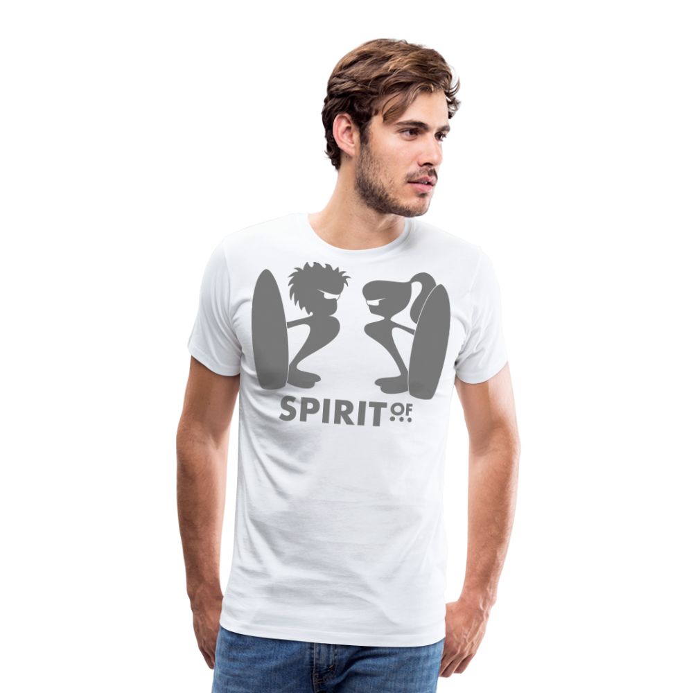 Camiseta Premium 150 Blanca (Hombre) - Spiritof Surf Shapes - white
