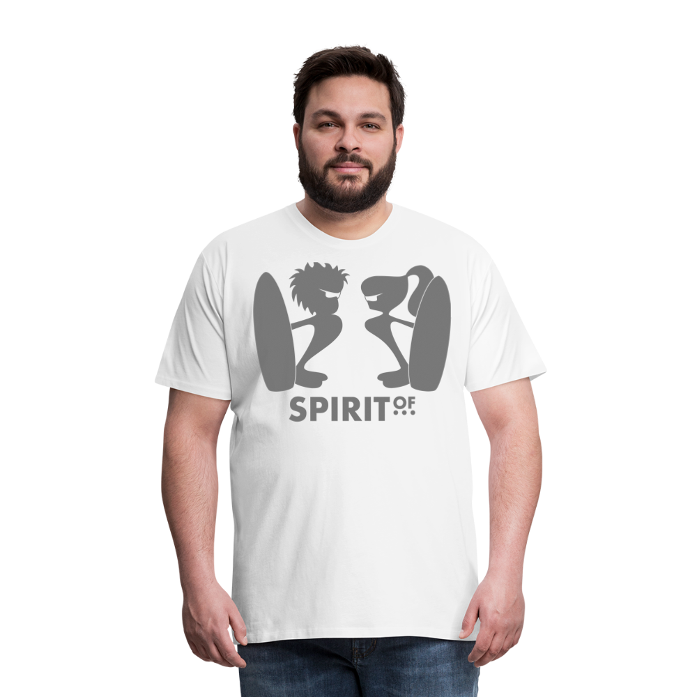 Camiseta Premium 150 Blanca (Hombre) - Spiritof Surf Shapes - white