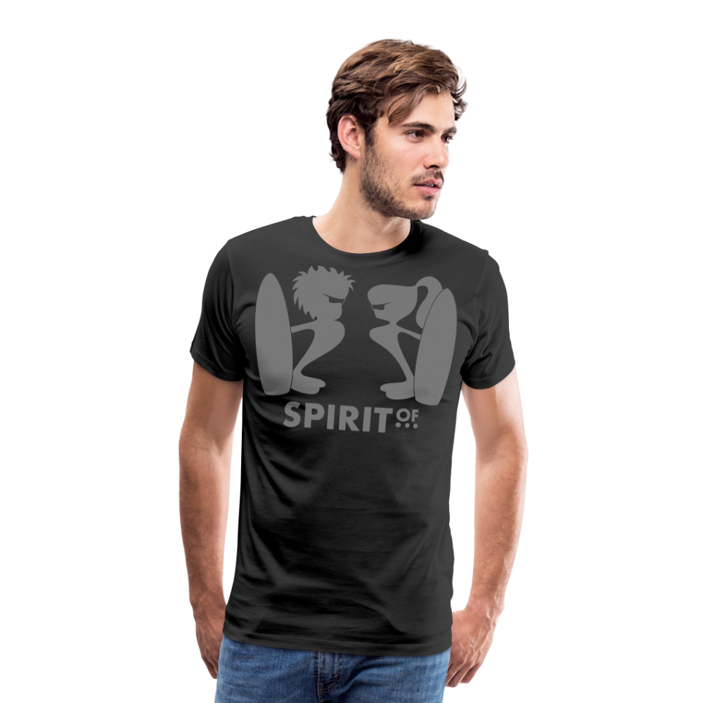Camiseta Premium 150 Negra (Hombre) - Spiritof Surf Grey Shapes - black