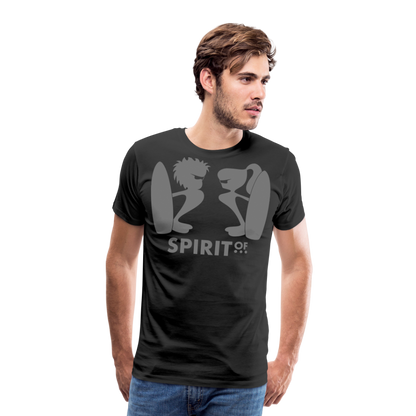 Camiseta Premium 150 Negra (Hombre) - Spiritof Surf Grey Shapes - black